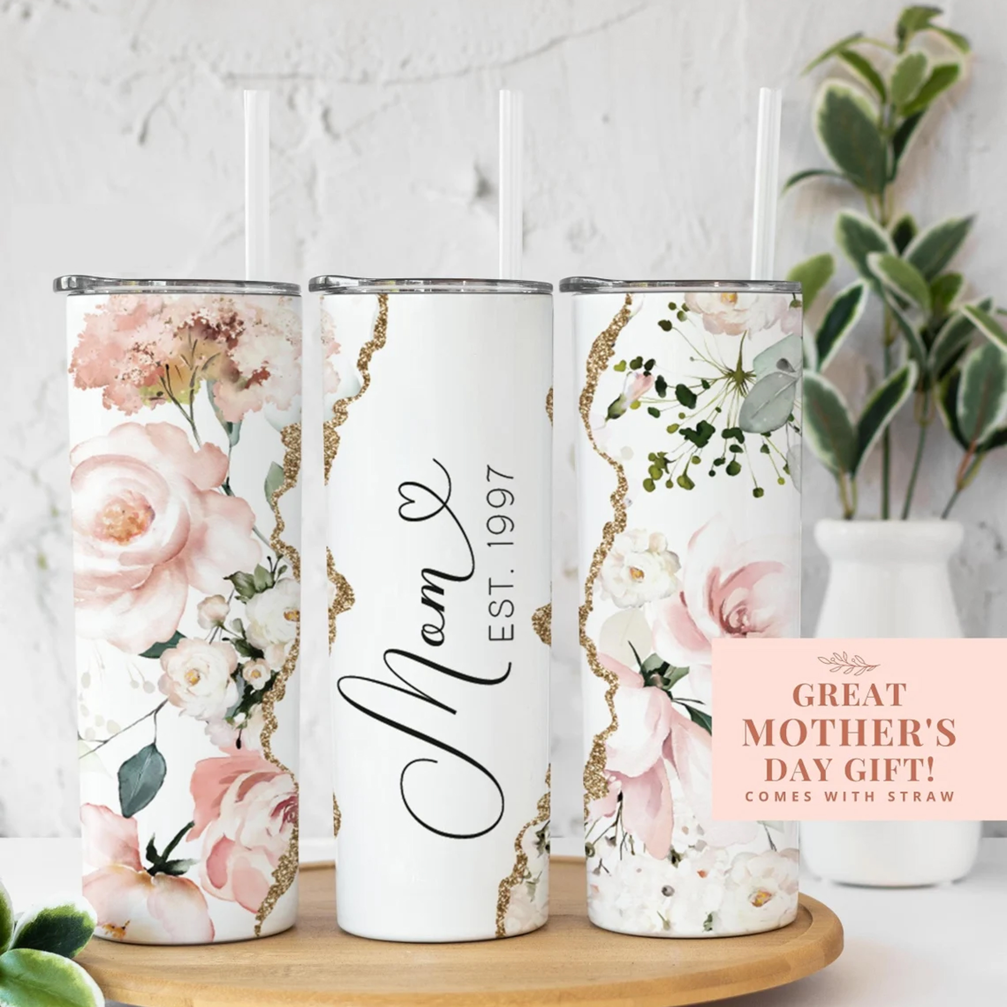 Personalized Mom Est Tumbler For Mothers Day Gift New Mom Gift For Mothers Day Mom Est Travel Cup For Mothers Day Mom Cup